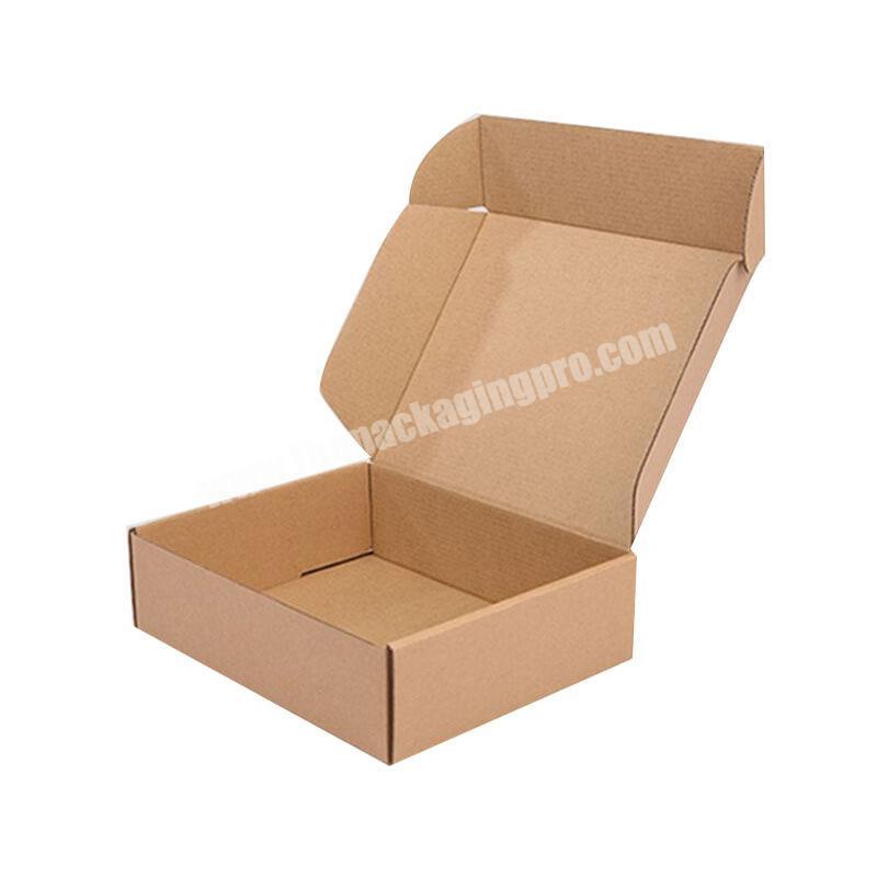 Custom Logo Printed Flute E-Commerce Packaging Box Corrugated Cardboard Shipping Mailer Tab Locking Literature Packing Box