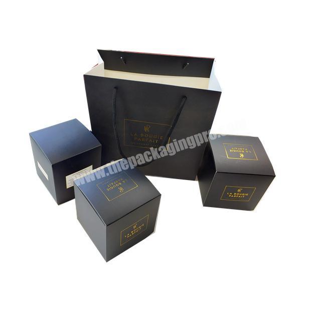 Custom Gift Candle Packaging Set Paper Boxes and Paper Bag with your own logo