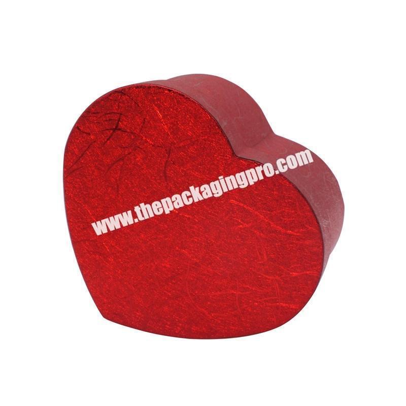 High Quality Luxury Customized Black Velvet Custom Custom Heart Shape Rigid Cardboard Flower Box