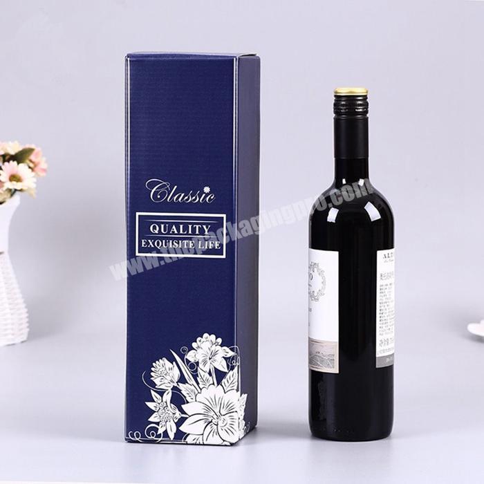 Wholesale Eco-friendly Folding Corrugated Packaging Boxes Wine Bottle Cardboard Box with Customized Logo Printed