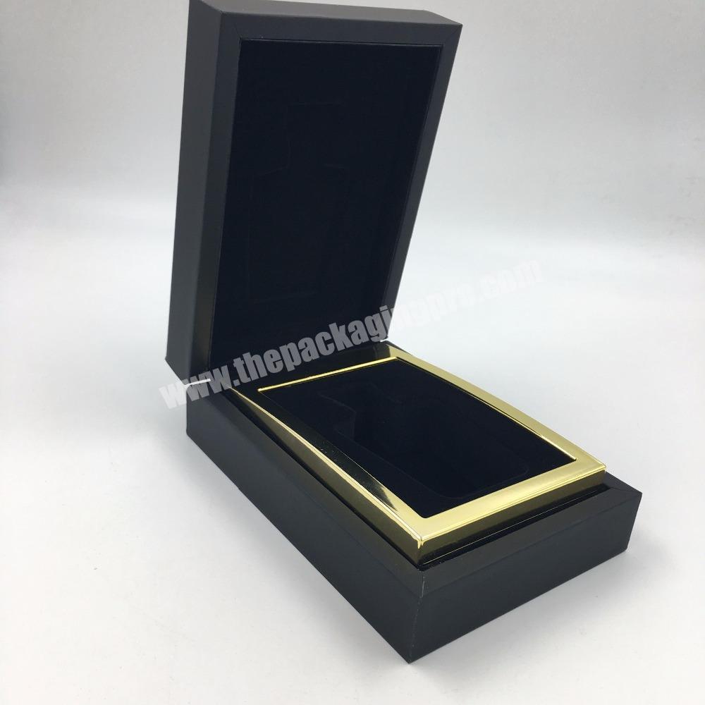 Luxury touch paper perfume box black