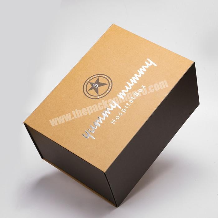 Cheap Kraft Cardboard Box Packaging Custom Logo Embossed Gift Flip Top Paper Box for Luxury products