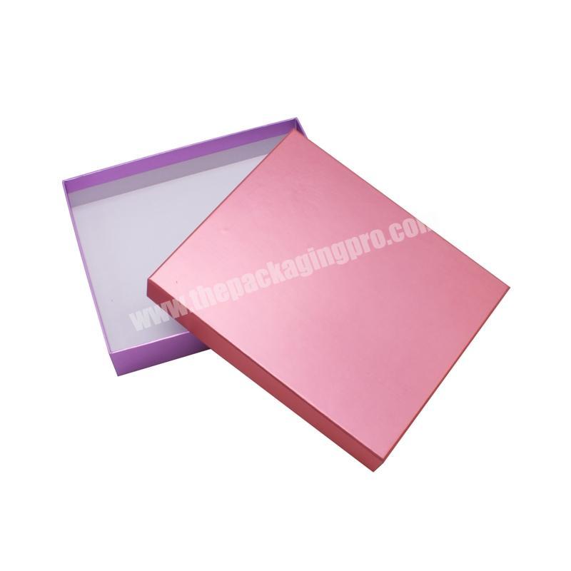 Luxury  elegant pink customized size cardboard top and bottom specialty paper rose red chocolate packaging box