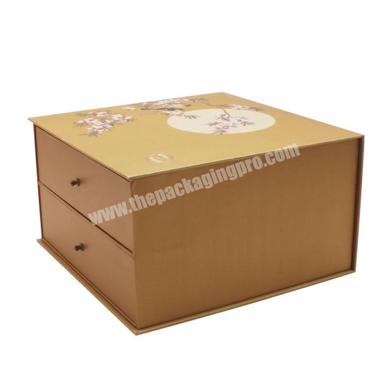 Wholesale Custom gift box with logo Cardboard gift box with handle in paper with drawer