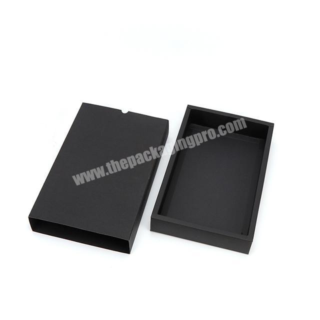 black card drawer boxes for lip stick gift packaging,matchbox matte black cosmetic packaging box