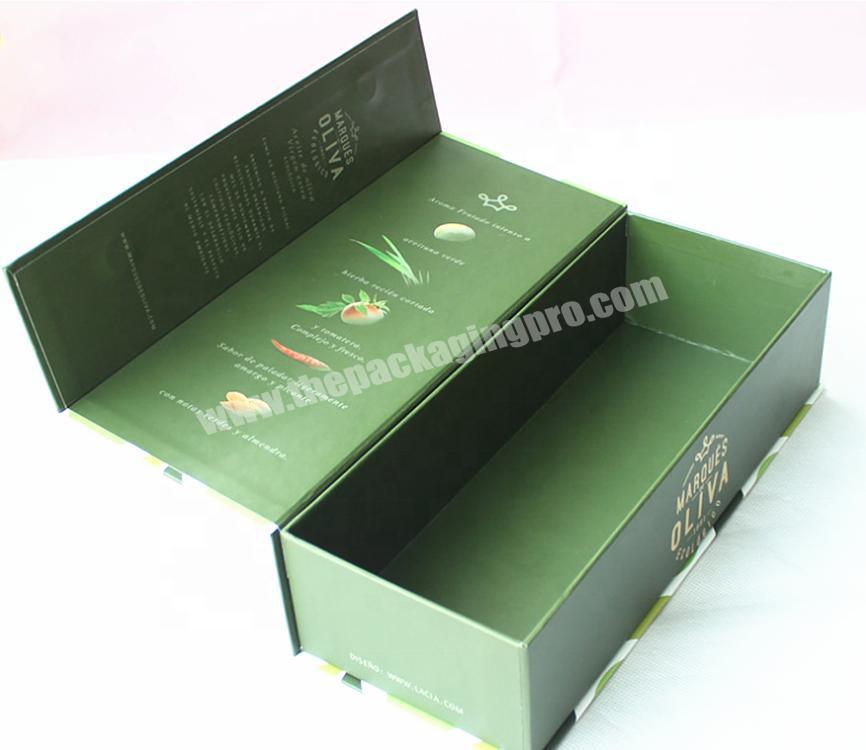 Custom new design high quality luxury green rigid mug cup green black red tea glass packing gift box with silk insert