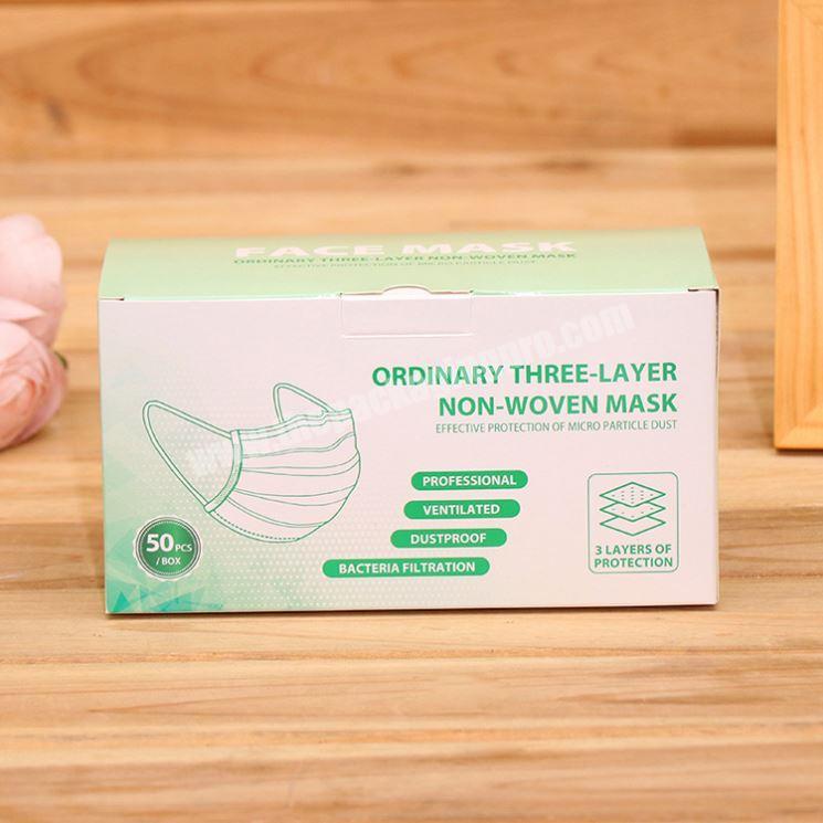 High Quality Low MOQ High Quality  Disposable Face Mask Packaging Box