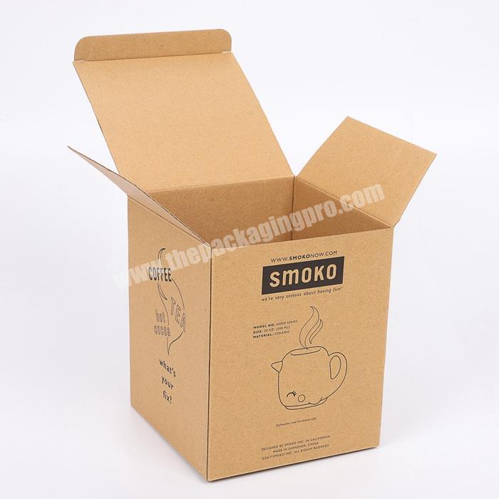 Bulk Customized Coffee Mug Corrugated Packaging Paper Gift Boxes for Supermarket