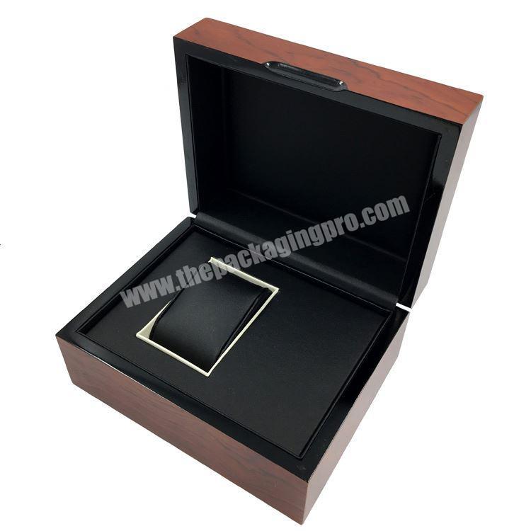 High Quality Luxury Custom Logo Wood Grain Single Wooden Watch Packing Box