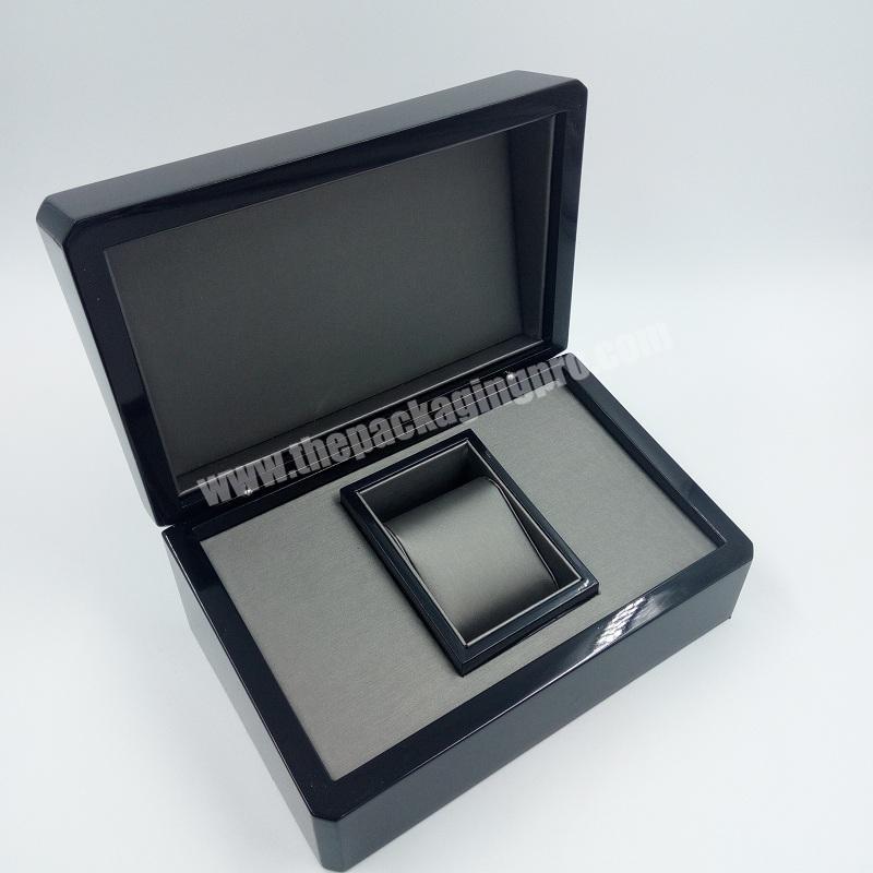 Single Watch Box 1 Extra Large Wood Black Finish