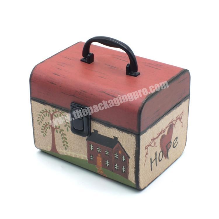 RED Best feast dessert chocolate box with handle and iron closure