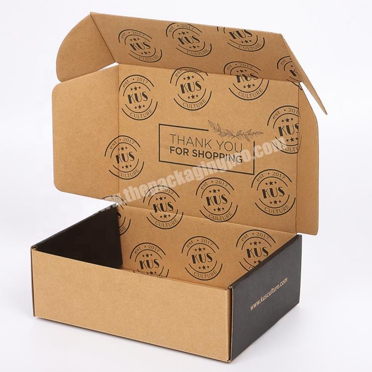 Eco Friendly Custom Printed Corrugated Paper Shoes Box Recycled Brown Kraft Mailer Shoe Boxes With Logo