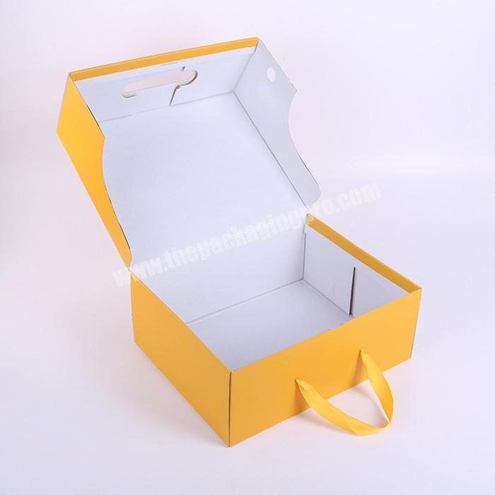 eco friendly corrugated shoe gift box recyclable folding cardboard shipping boxes for delivery packaging