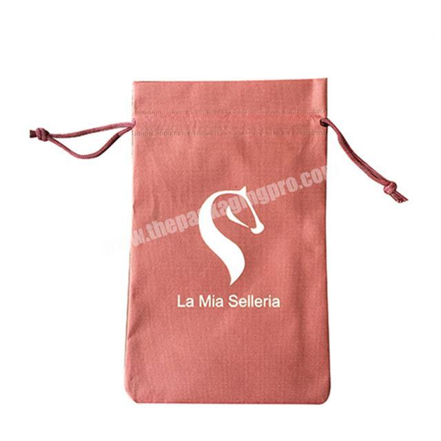 Wholesale High Quality HXM Satin Slik Bag With Logo For Hair Extensions Satin Hair Bag