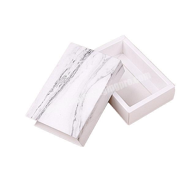 Latest product white marble jewelry  drawer box  Eco-friendly Recycled cardboard drawer packaging box