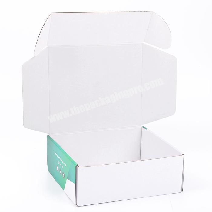 White Paper Packaging Box Customized Size Environmental Shopping Corrugated Shoes Mailer Box with Design Logo