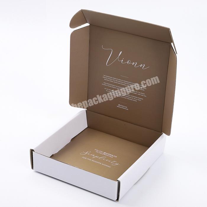 Customized Logo Printed Jewelry Paper Cardboard Packaging Clothing & Accessories Corrugated Mailer Boxes