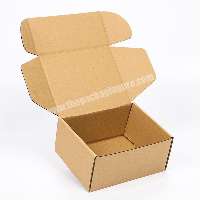 Recycle Kraft Custom Corrugated Mailer Box Ecofriendy Easyfold Original Fluted Cardboard Package Custom Postal Box