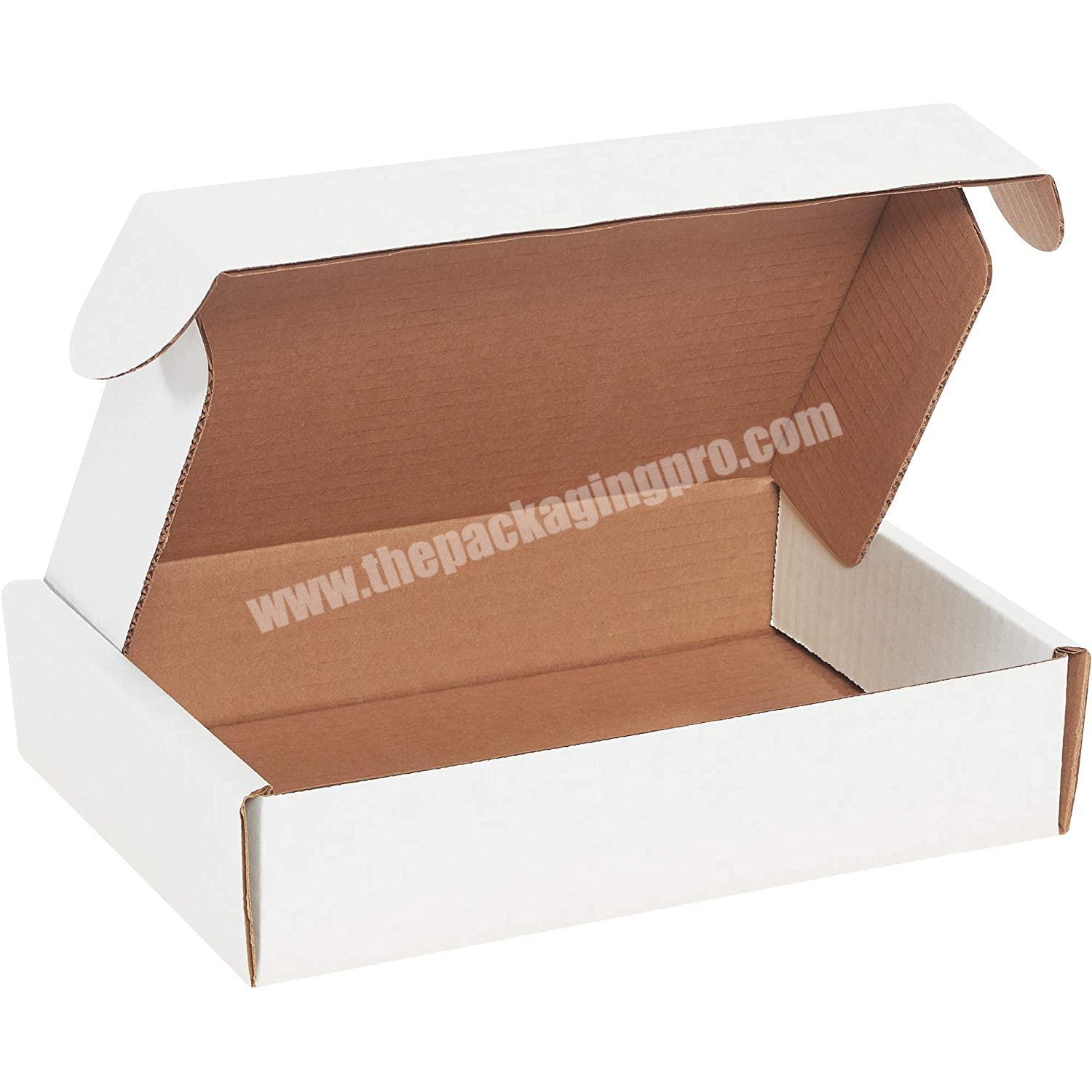 Small MOQ White 9 x 6 x 2 Inches Corrugated carton for Shipping Mailing and Storing Moving shipping Mailer Paper Box