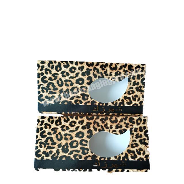 Leopard paper eyelashes box small window fashion packing boxes