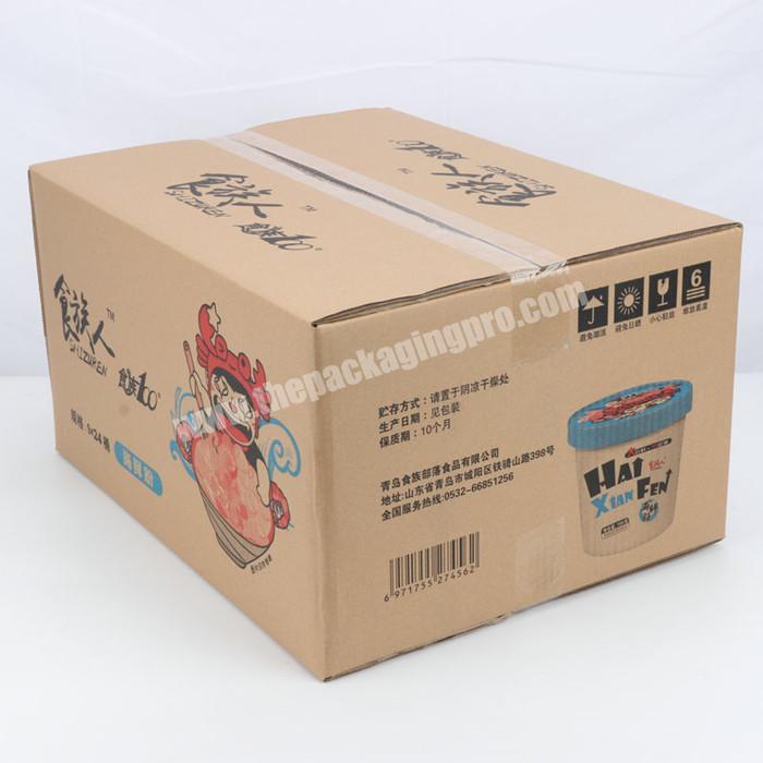 Custom Flexo Printing empty strong double walls 5-ply kraft Cardboard Moving Shipping Packaging corrugated carton box