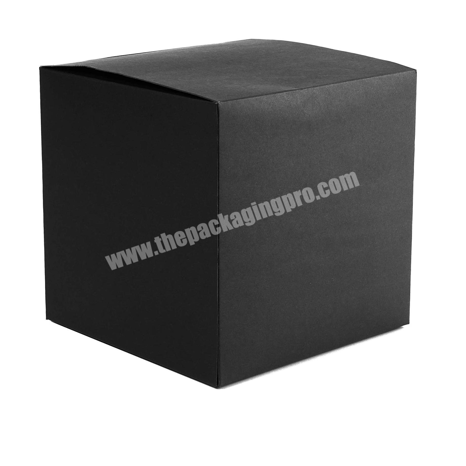 Custom Disposable Empty Black Small Gift Box 50 Pack 4 x 4 x 4 inches Easy Assemble Fold Paper Gift Box for gift pack
