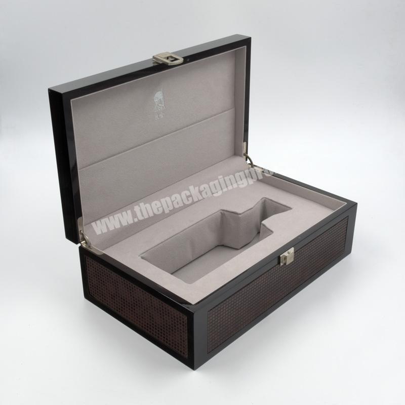 Custom red gift wine box for wine bottle wine glass display box with pocket