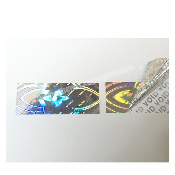 Manufacture high quality Anti-Counterfeit hologram stickers Beauty high-end  hologram laser gold foil stickers