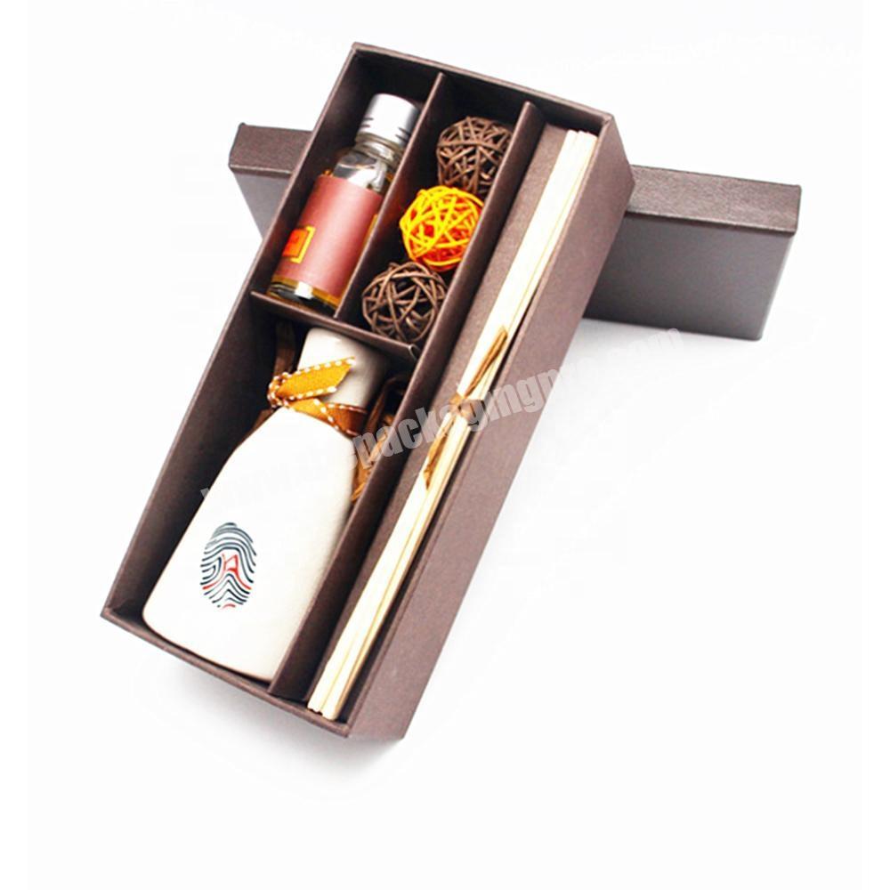 Free sample high quality lid and base luxury 4C printing rigid cosmetics case perfume fragrance essence set paper gift box