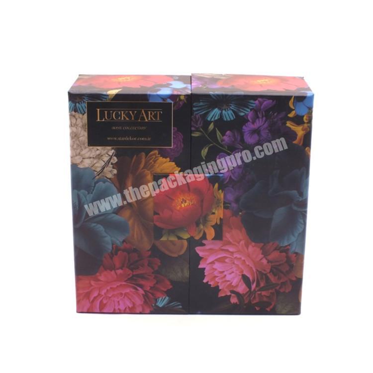 Customized design recycle paper  double opening gift packaging box