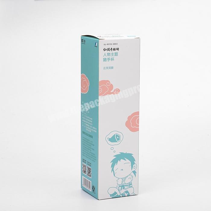 custom logo and color cardboard box free sample foldable paper box water bottle paper packaging for shipping