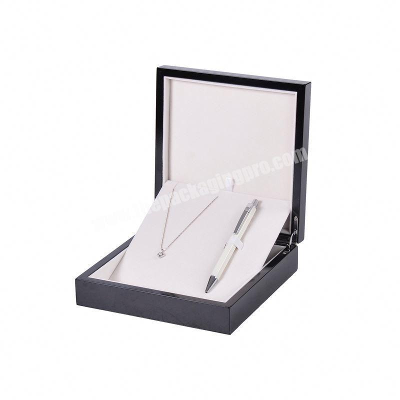 High Quality Black Glossy Lacquer Jewelry And Pen Box For Gift