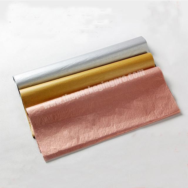 17g tissue wrapping paper metal color series rose gold pure gold 50 x 70cm silver paper