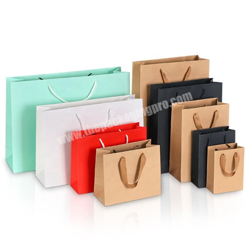 Different size Luxury Boutique Packaging Custom Print Black Private Label Gift Paper Bag