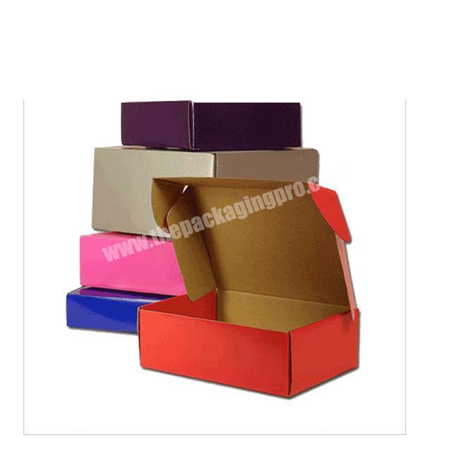 Custom size and color folding transport corrugated box thank you card packaging shipping boxes