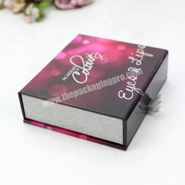 Custom design make  9&10 colors lip color palette eyes shadow brush packaging paper box