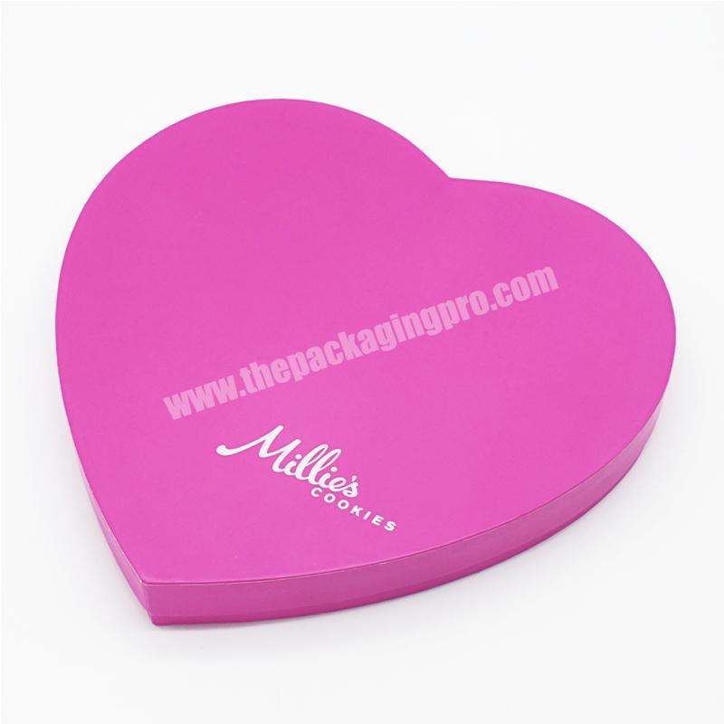 custom logo printed heart paper decorative carry box