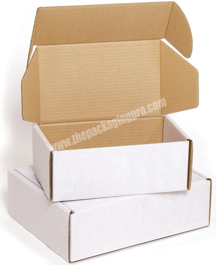 bio degradable natural recycled ecommerce shipping box white corrugated mailer boxes with custom logo