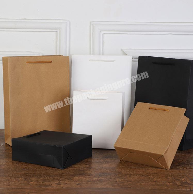 In Stock Luxury Biodegradable Kraft Printing Shopping Gift Bag Supplier