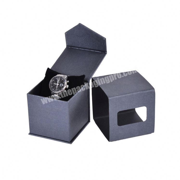 Custom Eco Friendly High Quality No Logo Paper Watch Box Packaging With Pillow