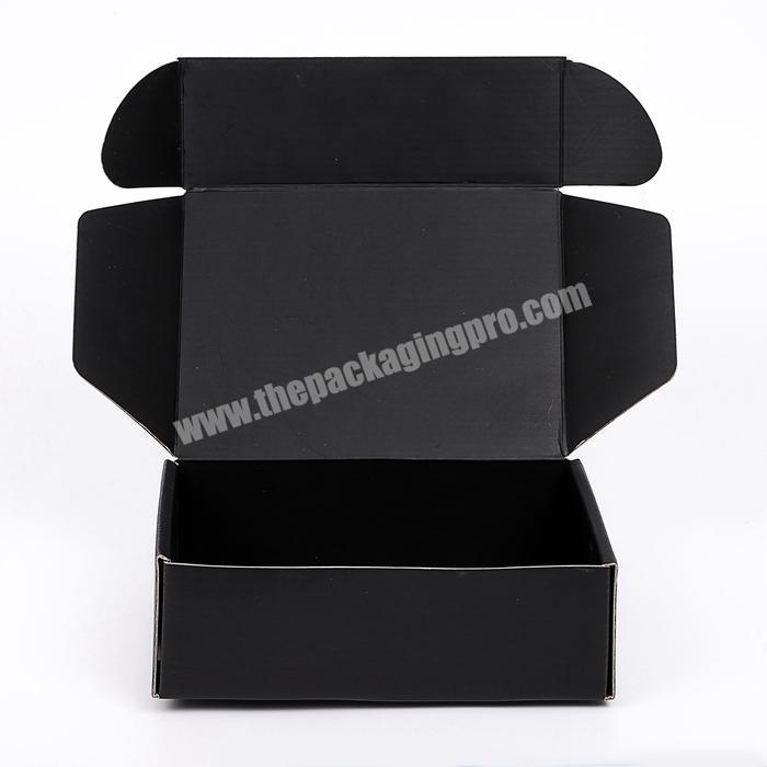 biodegradable black subscription box custom sizes matte black shipping mailer box with logo