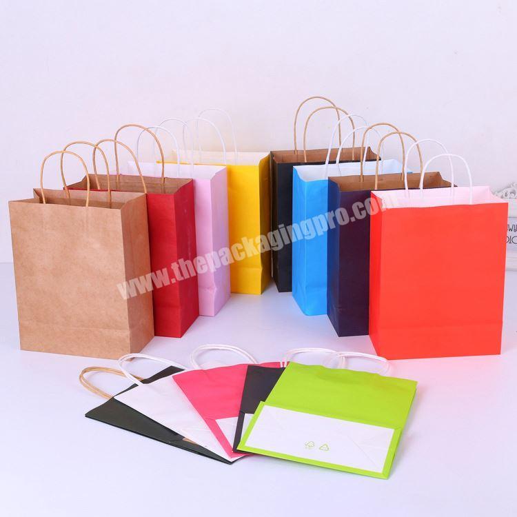 In Stock Guangzhou Wholesale Factory Brown Craft Kraft Paper Gift Packaging Bags With Handle
