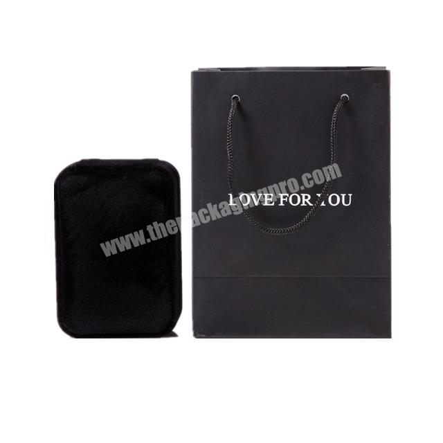 China Manufacture Free design logo Luxury MatteGlossy jewelry paper bag for gift packaging
