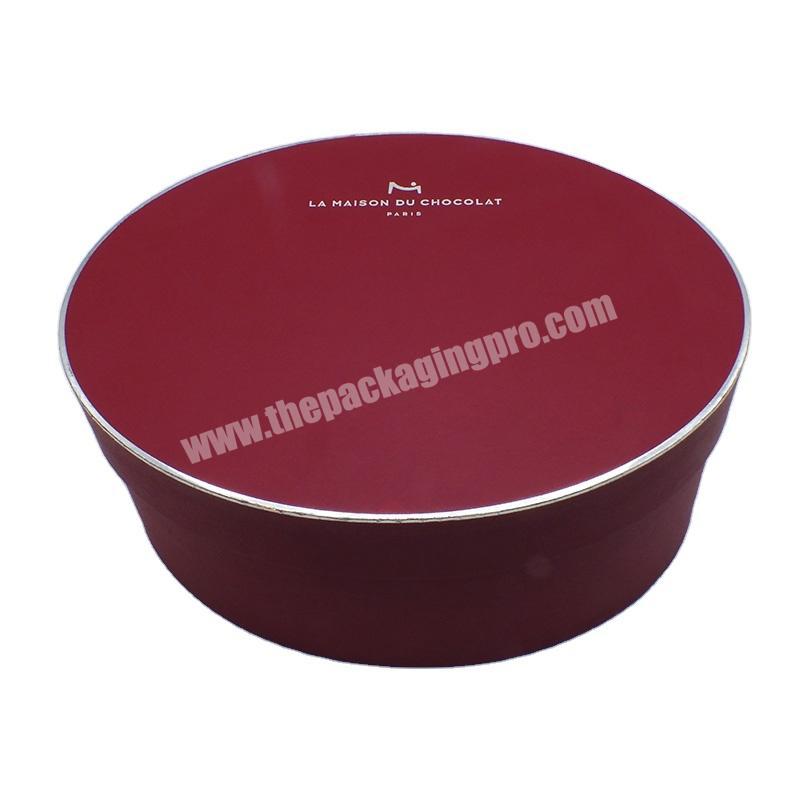 Hot stamping gold in color round shape gift packaging box