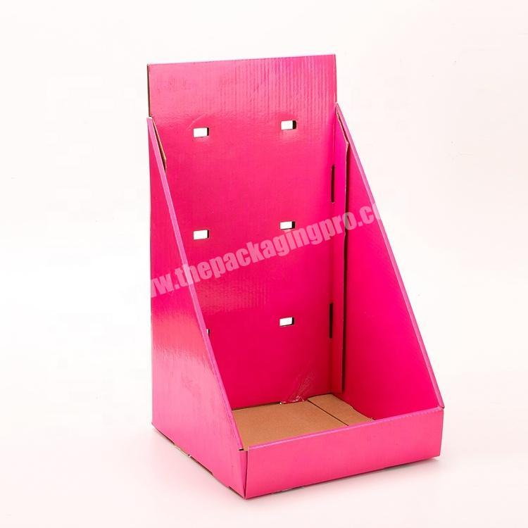 Hot Sale Popular Pink Cute Corrugated Display Box Custom Printing Kraft Paper Display Boxes For Cosmetic Display