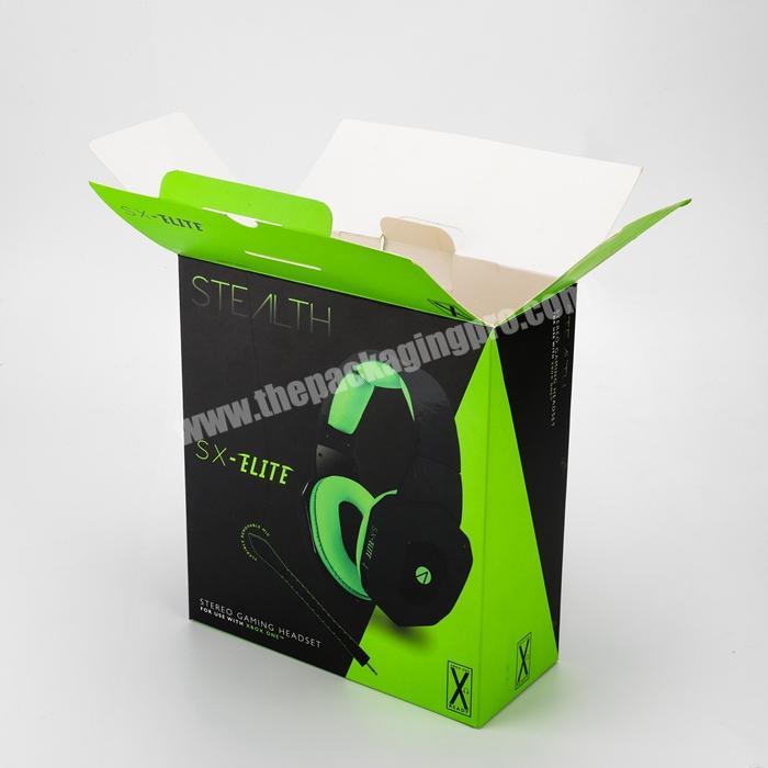 1c4c Printing Custom Cardboard Box SBS Paper Earphone Electronic Products Packaging Boxes with UV Coating