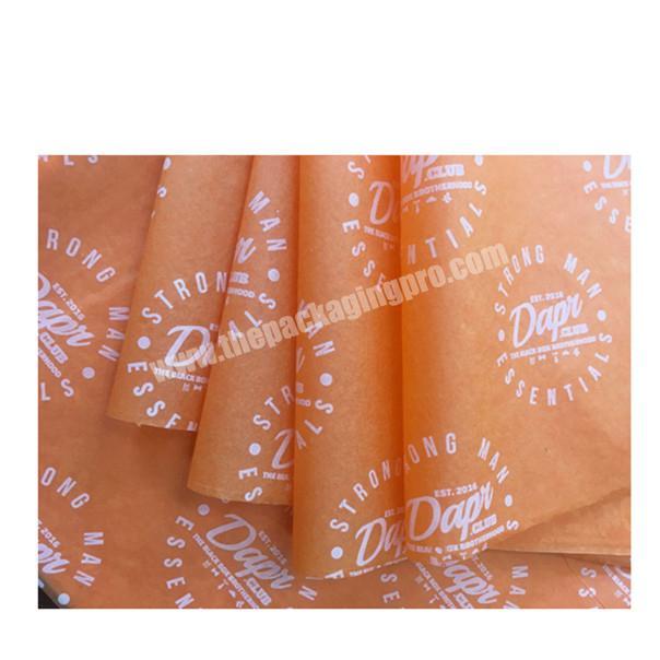 Beautiful orange wrapping tissue design printing wrapping tissue paepr for packaging custom branded tissue wrapping paper