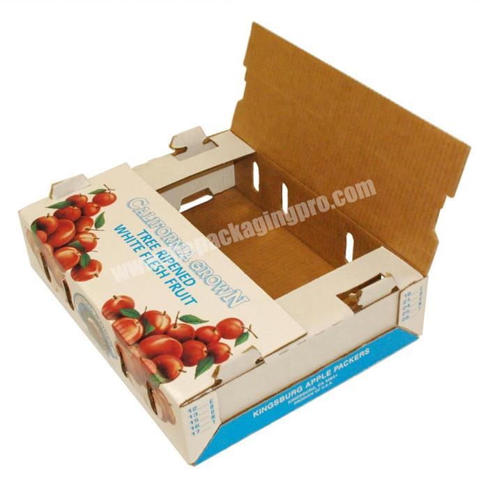 Custom high quality color printed paper recycling cardboard carton cherry fruit packaging box