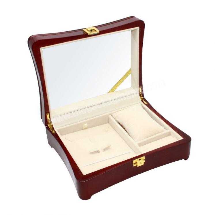 Luxury Custom Jewelry Watch Organizer Storage Box With Mirror