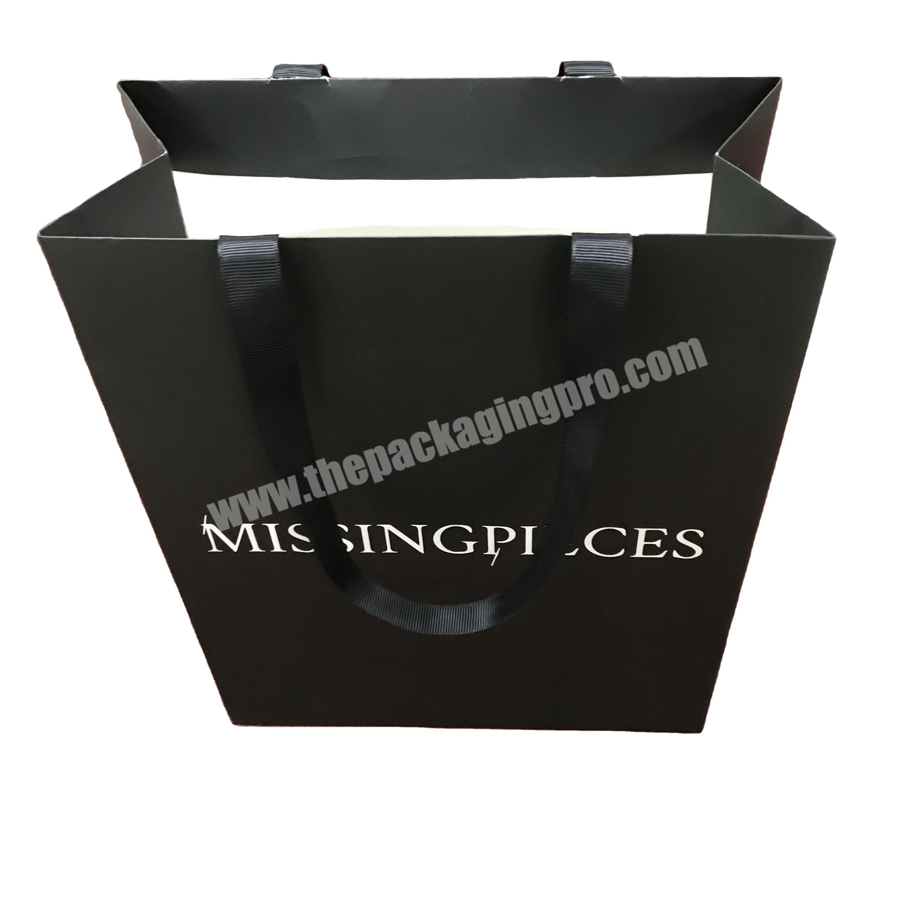 China Supplier Custom Logo Brown Kraft Paper Bags With Rope Handle Custom Logo Paper Bag